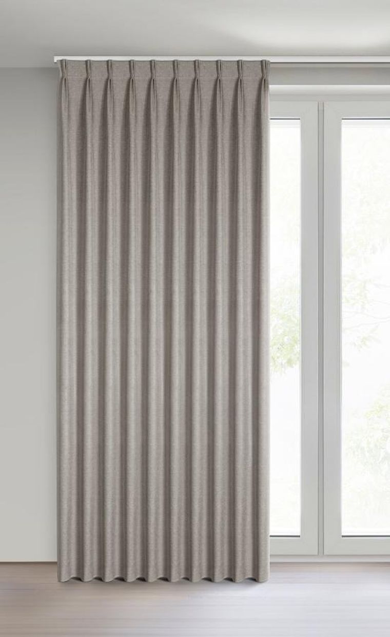 Eurofirany, zasłona gotowa, Nelisa, 125-270 cm, ciemnobeżowy