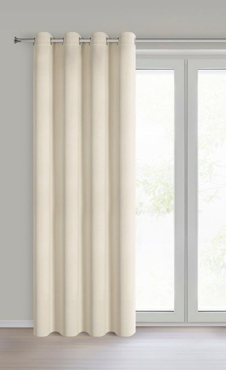 Eurofirany, zasłona gotowa, Nerisa, 140-250 cm, ciemnokremowy