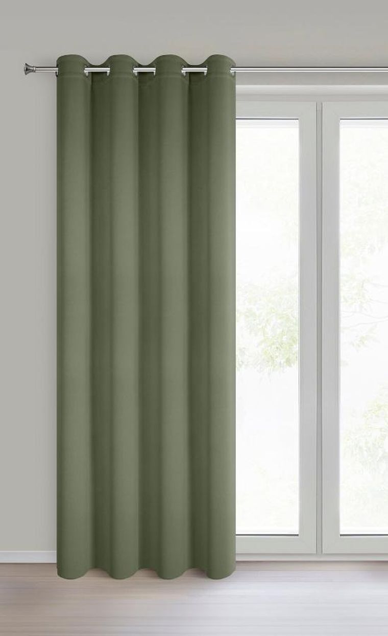 Eurofirany, zasłona gotowa, Nerisa, 140-250 cm, oliwkowy