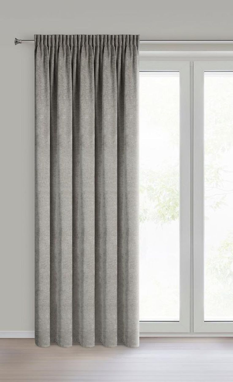 Eurofirany, zasłona gotowa, Neska, na taśmie, 140-270 cm, beżowy