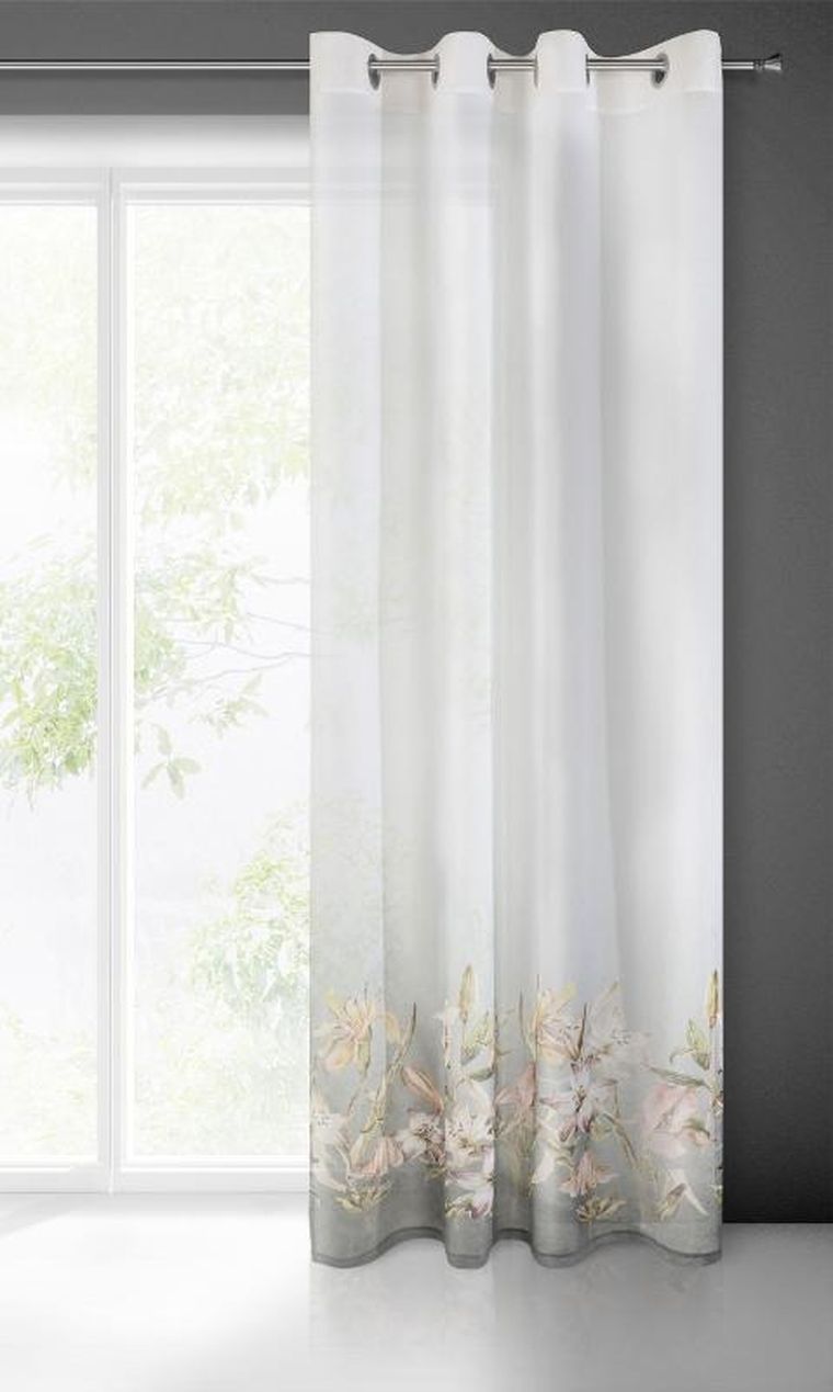 Eurofirany, zasłona gotowa, Pamela, 140-250 cm, biała