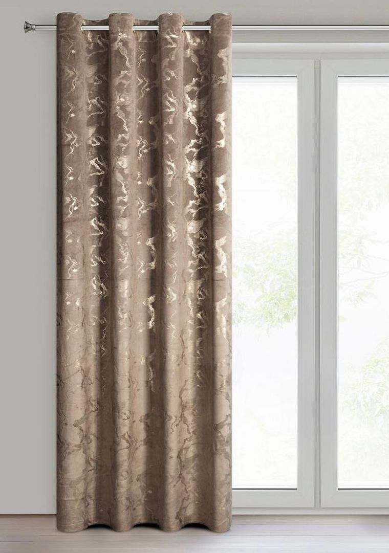 Eurofirany, zasłona gotowa, Raja, 140-250 cm, brązowy