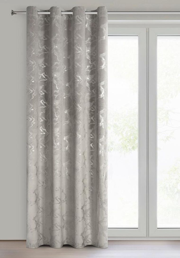 Eurofirany, zasłona gotowa, Raja, 140-250 cm, stalowy