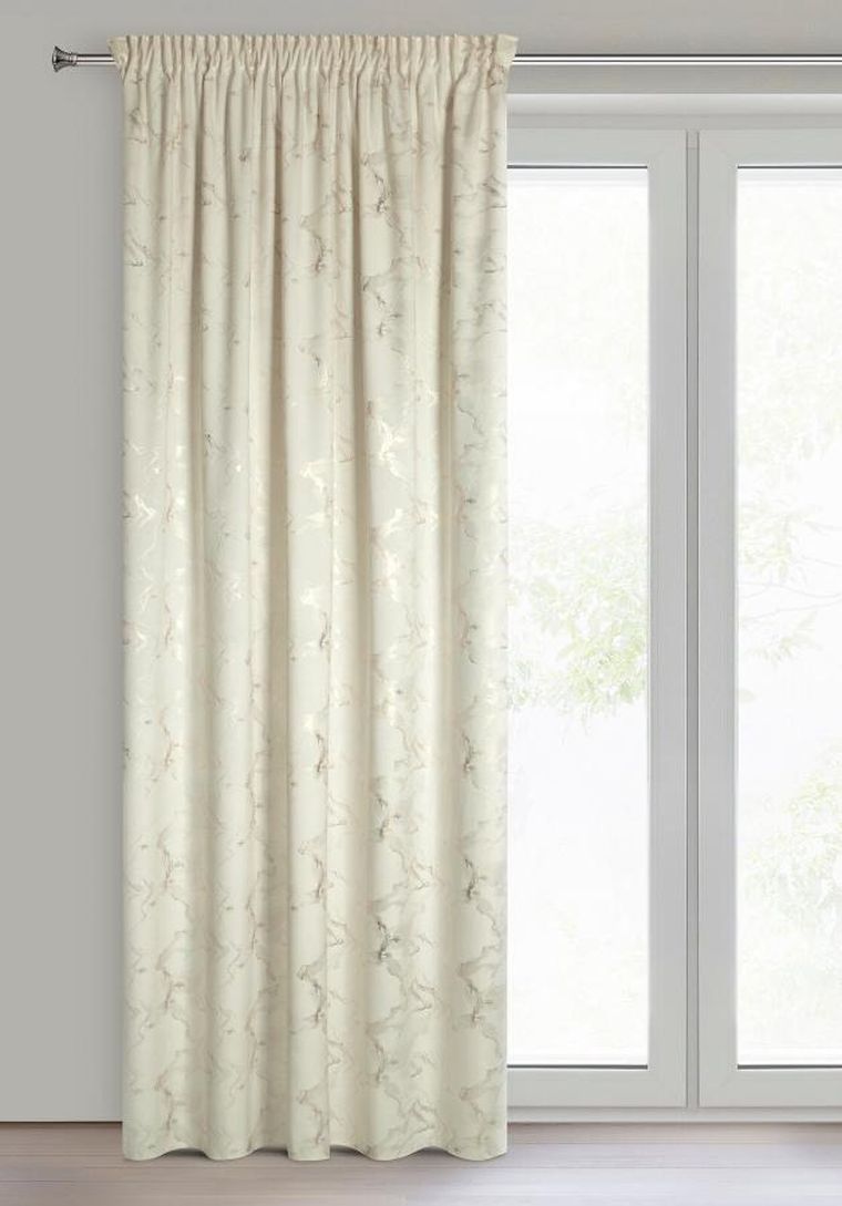 Eurofirany, zasłona gotowa, Raja, na taśmie, 140-270 cm, kremowy