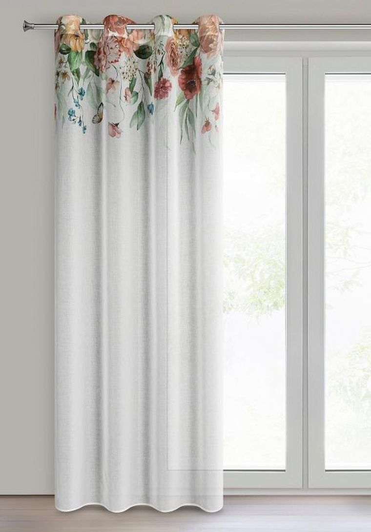 Eurofirany, zasłona gotowa risa, 140-250 cm, biały