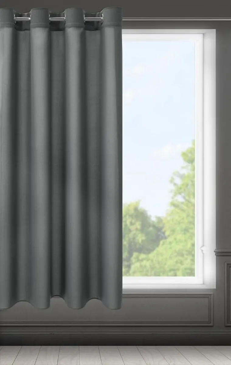 Eurofirany, zasłona gotowa, Rita, 140-175 cm, grafitowy