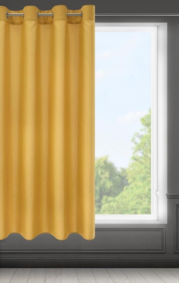 Eurofirany, zasłona gotowa, Rita, 140-175 cm, musztardowy
