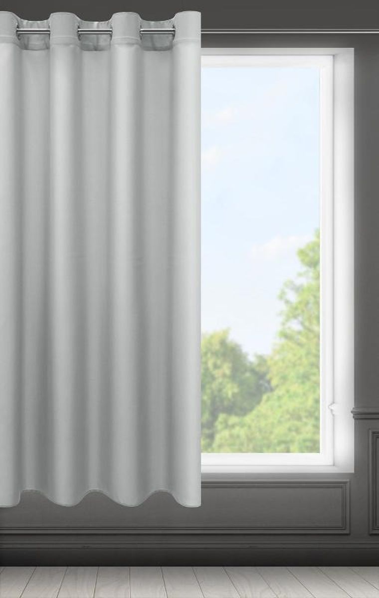 Eurofirany, zasłona gotowa, Rita, 140-175 cm, stalowy