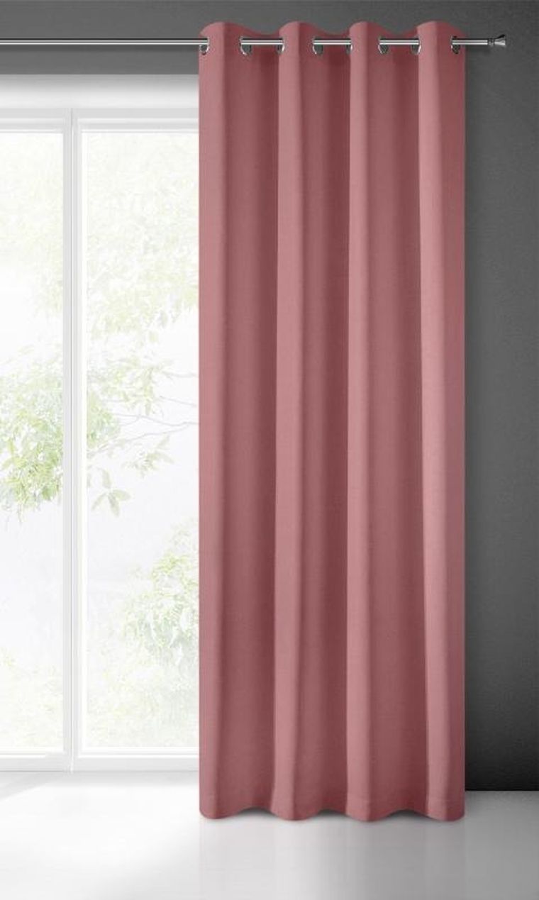 Eurofirany, zasłona gotowa Rita, 140-250 cm, ciemnoróżowy