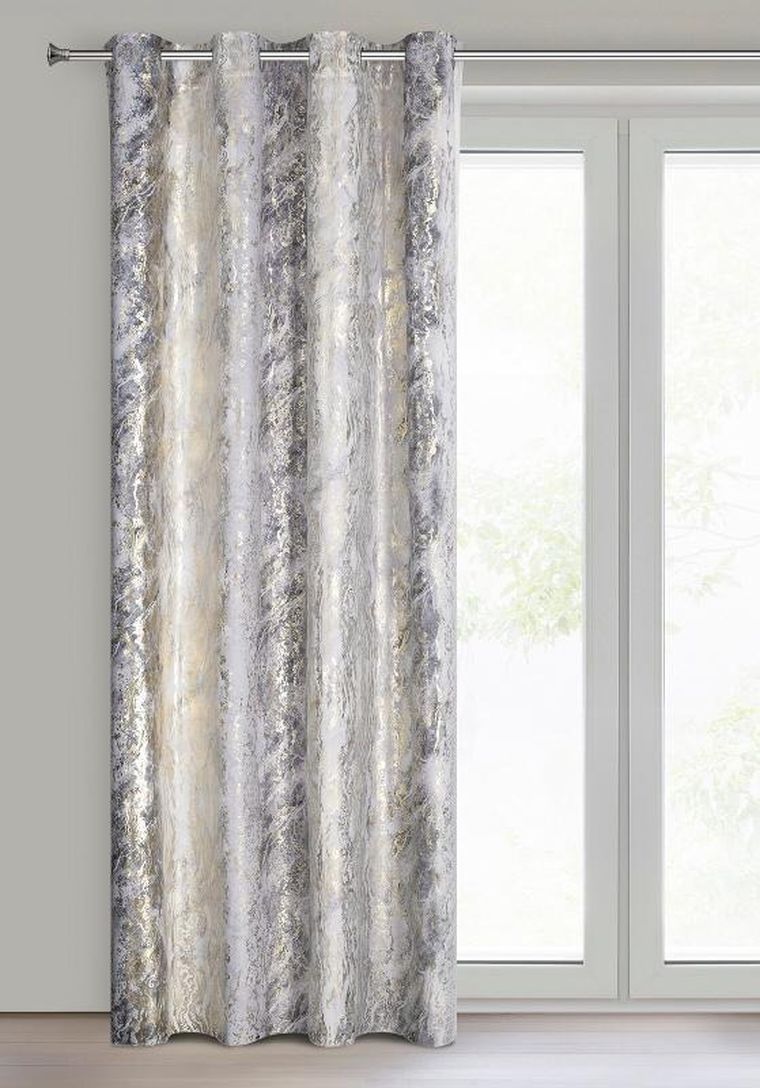 Eurofirany, zasłona gotowa, Sofi, 135-250 cm, srebrny