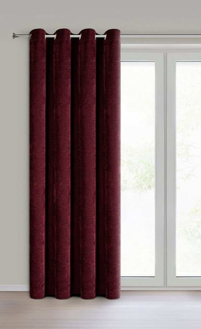 Eurofirany, zasłona gotowa, Vani, 140-250 cm, bordowy