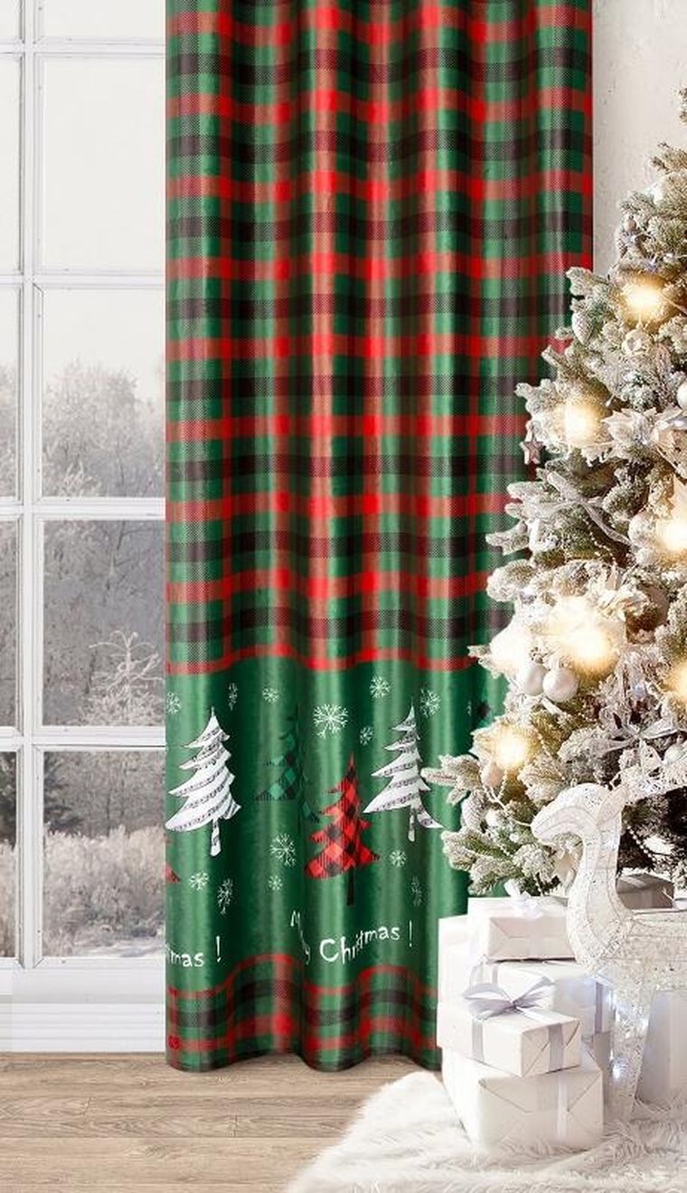 Eurofirany, zasłona świąteczna, Feliks, 140-250 cm, zielony