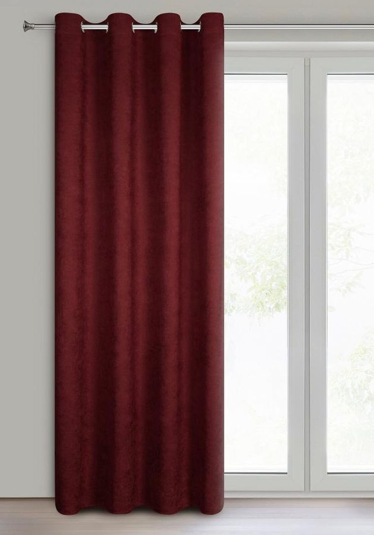 Eurofirany, zasłona zaciemniająca gotowa, Ada, 140-250 cm, bordowy