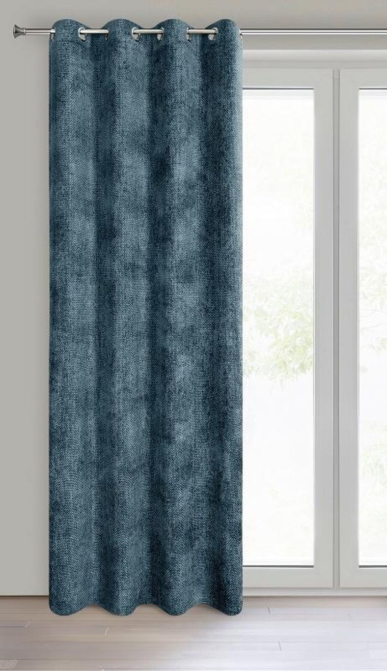 Eurofirany, zasłona zaciemniająca gotowa, Aleta, 135-250 cm, granatowy