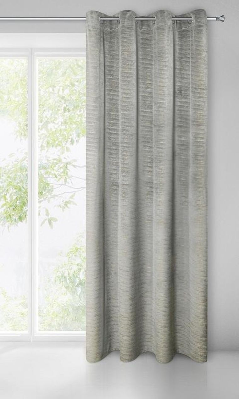 Eurofirany, zasłona zaciemniająca gotowa, Aluvia, 140-250 cm, stalowy