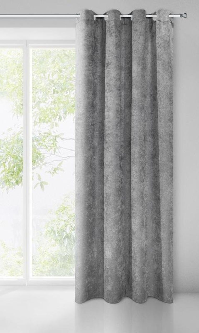 Eurofirany, zasłona zaciemniająca gotowa, Anisa, 140-250 cm, grafitowy