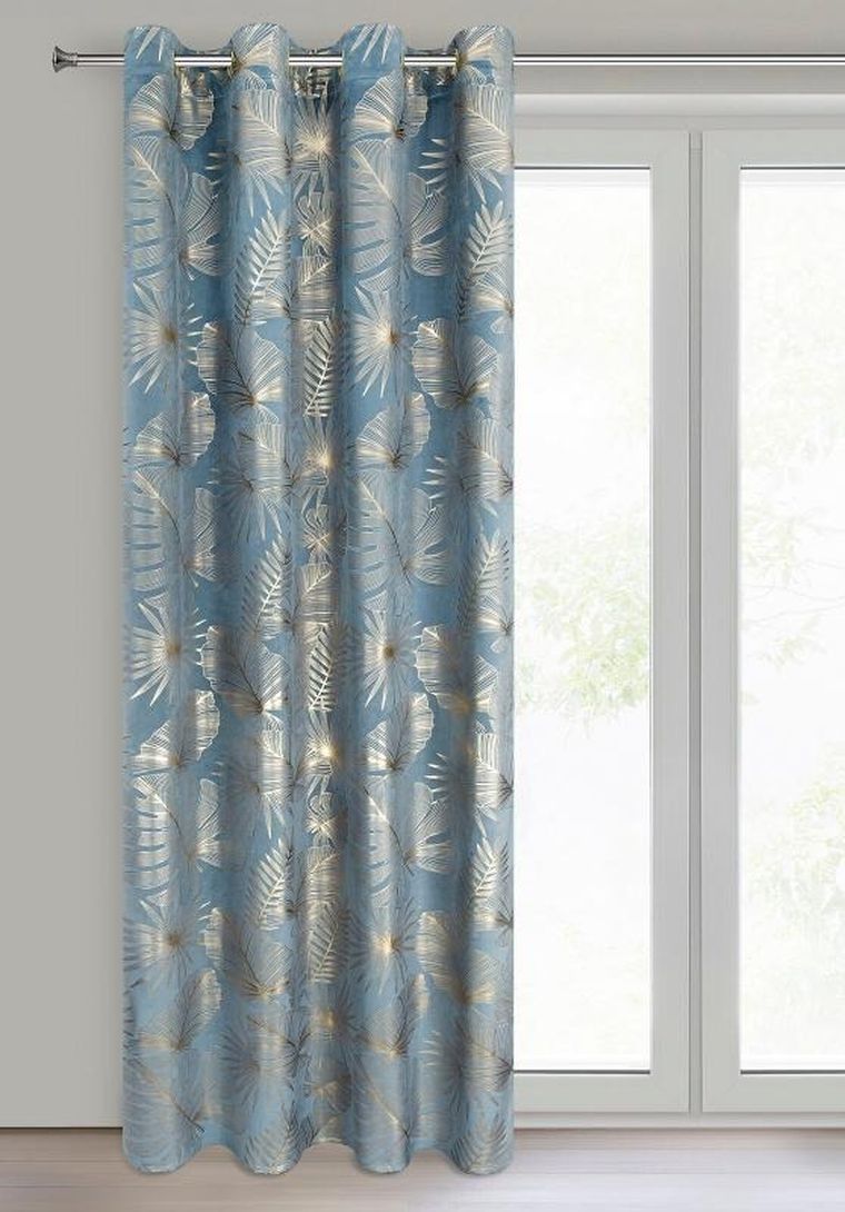 Eurofirany, zasłona zaciemniająca gotowa, Aria, 135-250 cm, niebieski