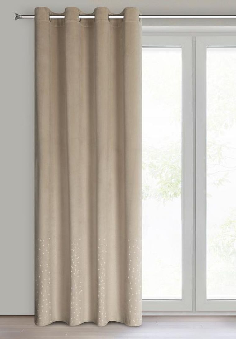 Eurofirany, zasłona zaciemniająca gotowa, Ariadna, 140-250 cm, beżowy