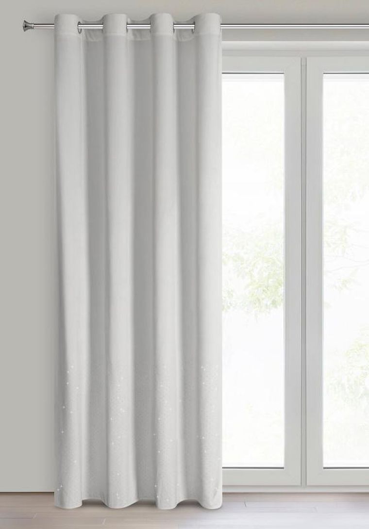 Eurofirany, zasłona zaciemniająca gotowa, Ariadna, 140-250 cm, biały