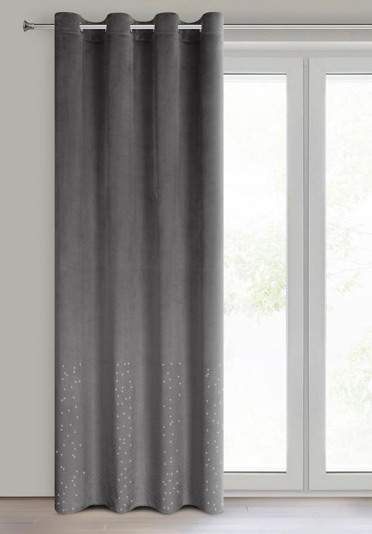 Eurofirany, zasłona zaciemniająca gotowa, Ariadna, 140-250 cm, grafitowy