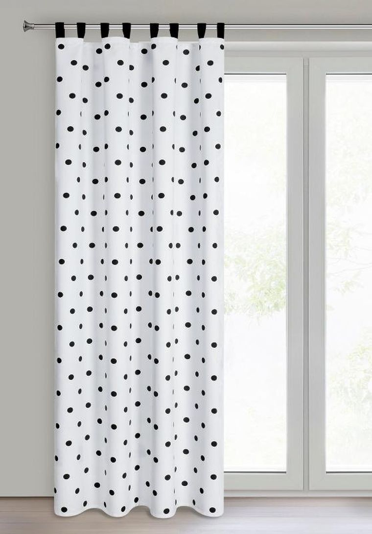 Eurofirany, zasłona zaciemniająca gotowa, Busa, na szelkach, 140-270 cm, biały