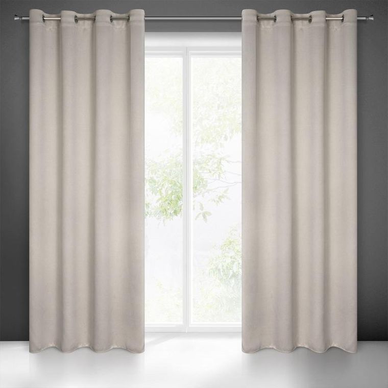 Eurofirany, zasłona zaciemniająca gotowa, Carlo, 140-250 cm, beżowy