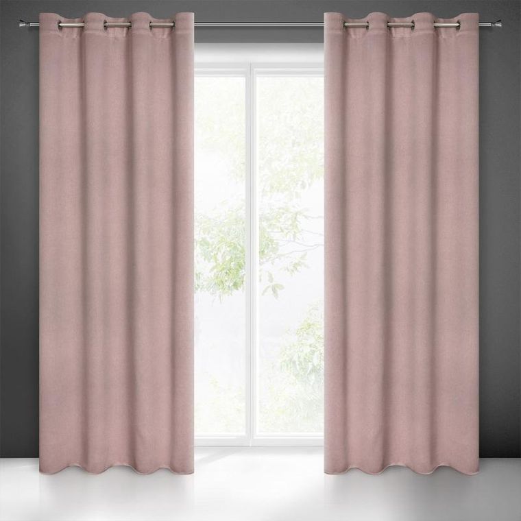 Eurofirany, zasłona zaciemniająca gotowa, Carlo, 140-250 cm, pudrowy