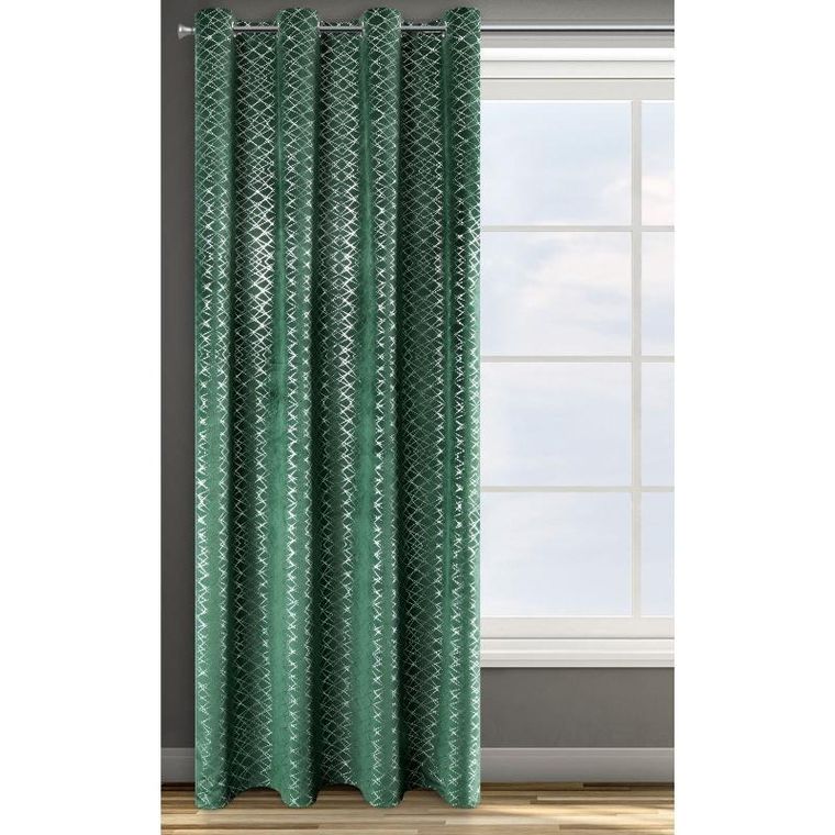 Eurofirany, zasłona zaciemniająca gotowa, D91 Moly, 140-250 cm, zielony