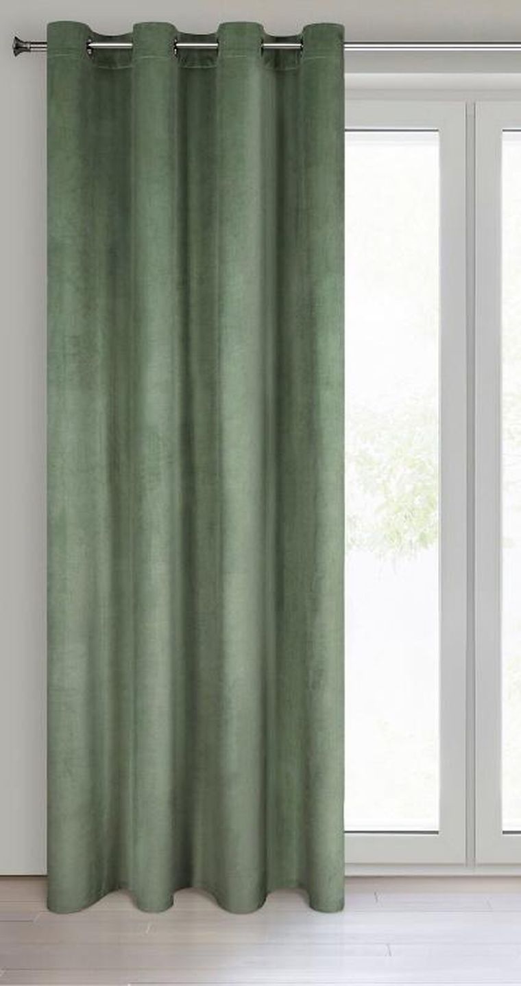 Eurofirany, zasłona zaciemniająca gotowa, d91 Rosa, 140-250 cm, ciemnomiętowy