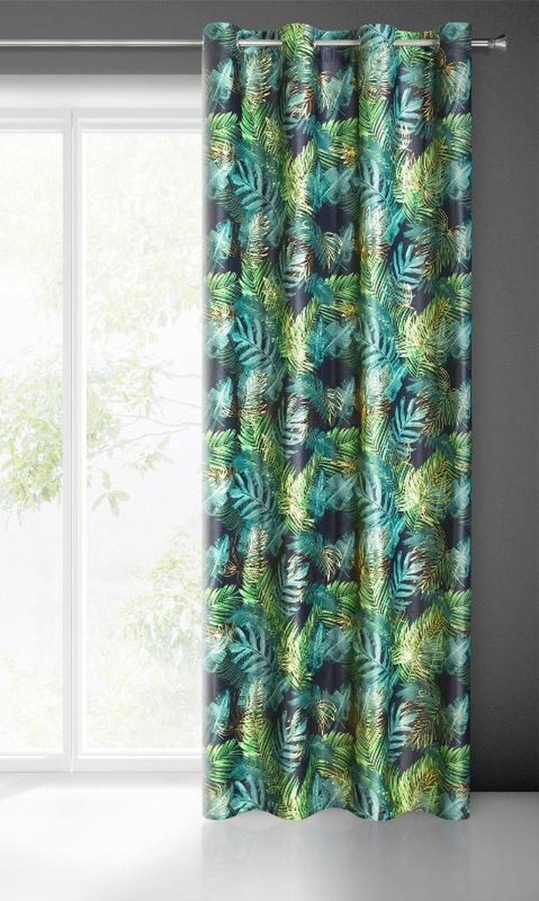 Eurofirany, zasłona zaciemniająca gotowa, Davos, 140-250 cm, czarny