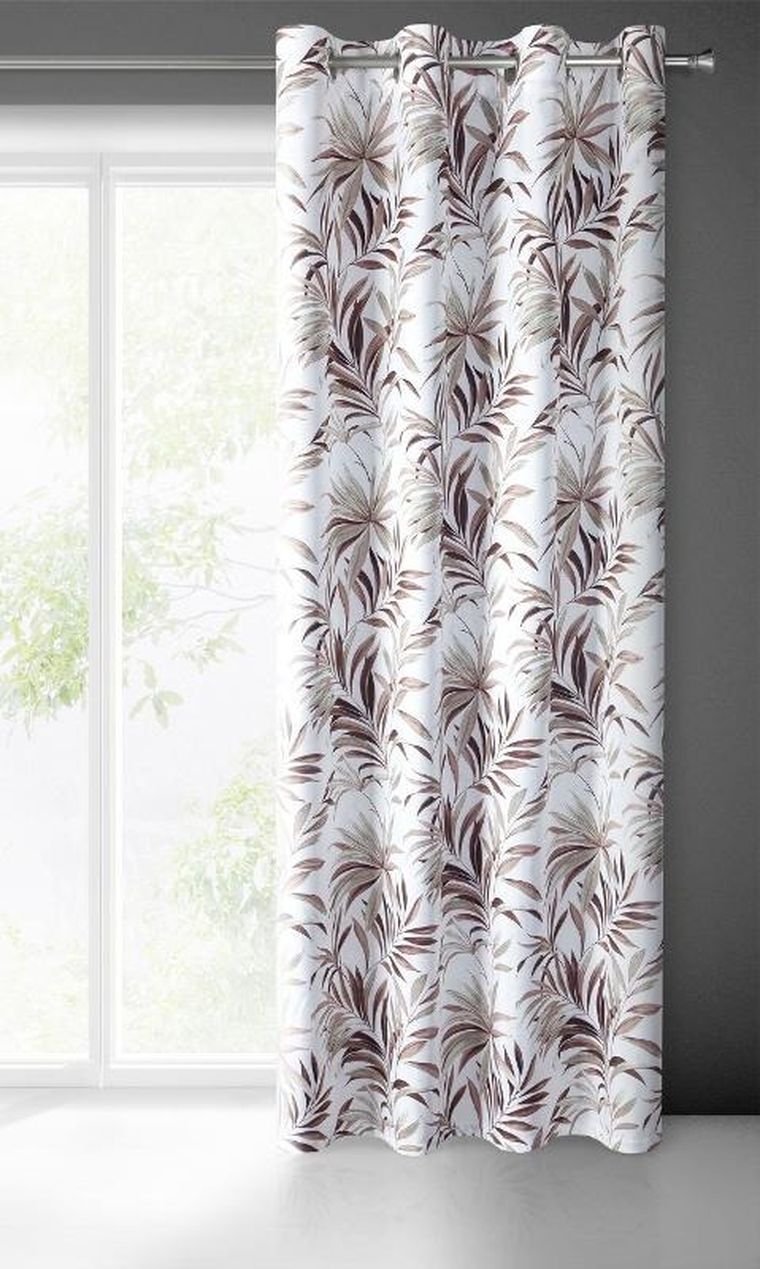 Eurofirany, zasłona zaciemniająca gotowa, Elia, 140-250 cm, brązowy