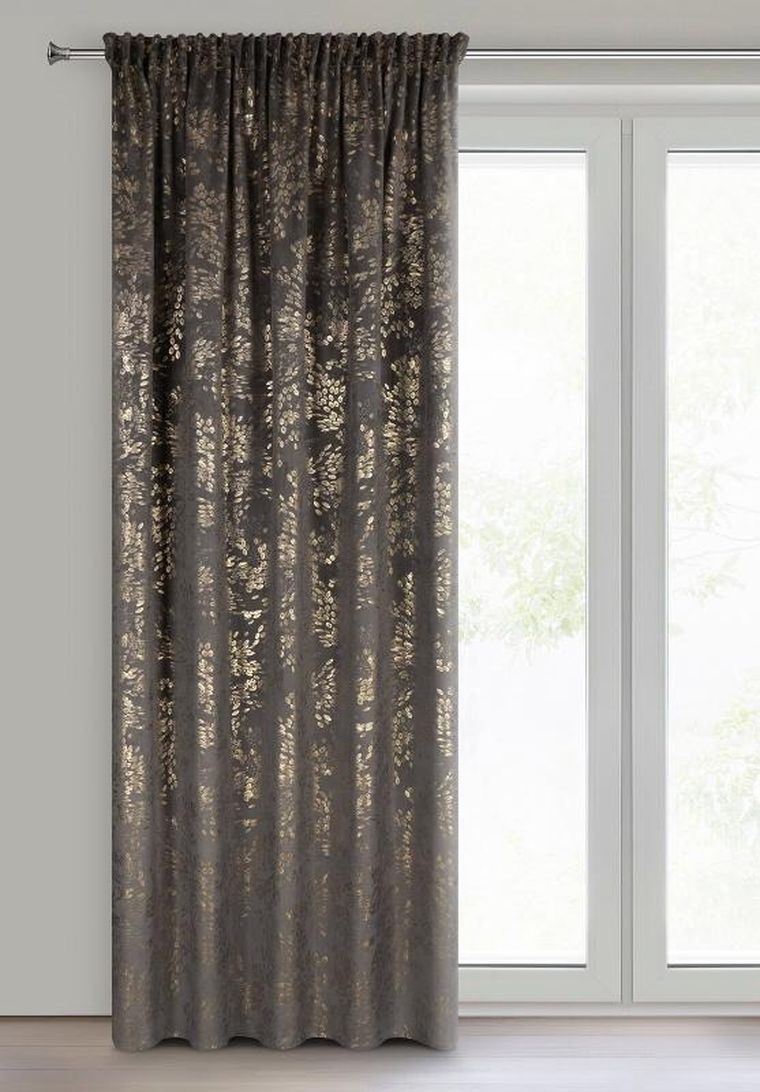 Eurofirany, zasłona zaciemniająca gotowa, Felis, na taśmie, 140-270 cm, grafitowy