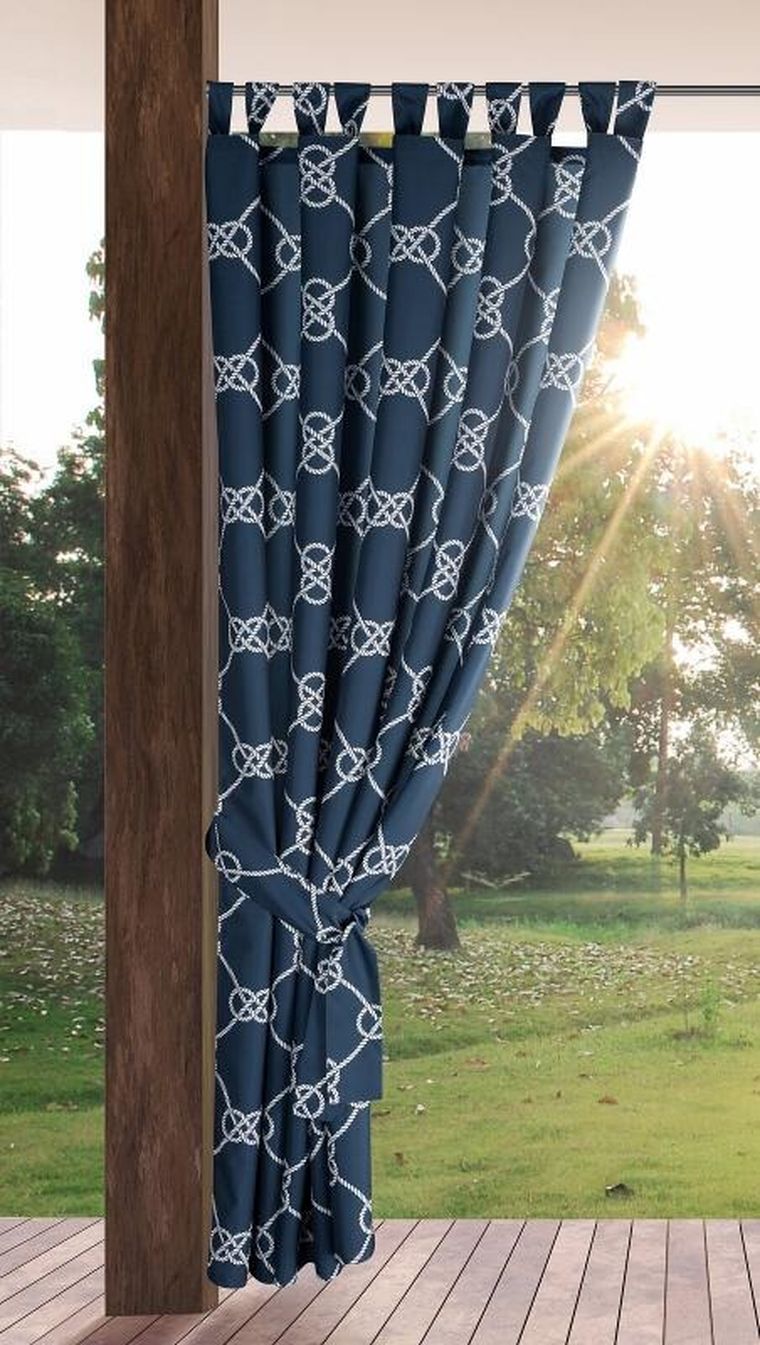 Eurofirany, zasłona zaciemniająca gotowa, Garden, na szelkach, 155-220 cm, granatowy