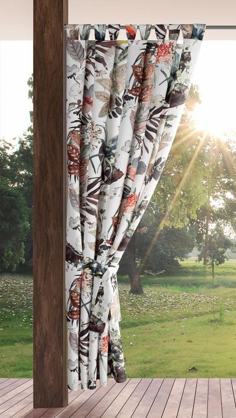 Eurofirany, zasłona zaciemniająca gotowa, Garden, na szelkach, 155-240 cm, biały