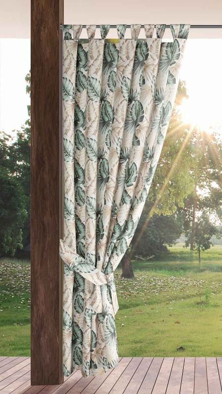 Eurofirany, zasłona zaciemniająca gotowa, Garden, na szelkach, 155-260 cm, beżowy