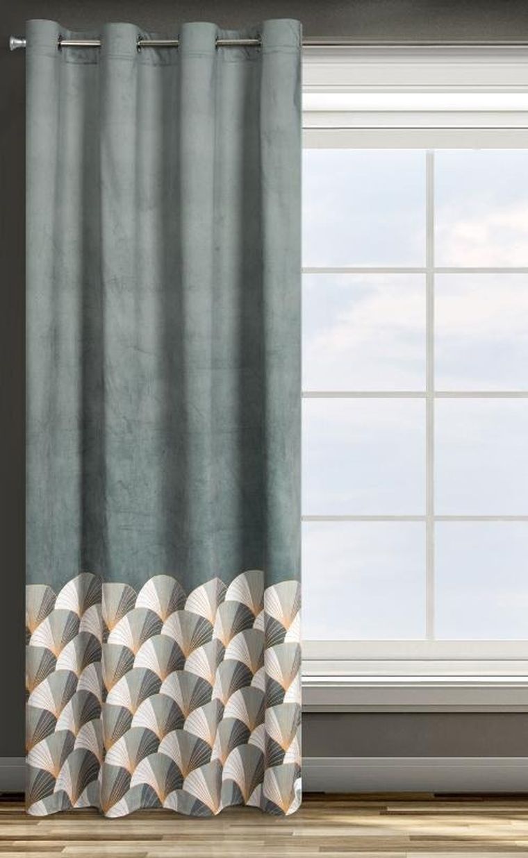 Eurofirany, zasłona zaciemniająca gotowa, Gina 140-250 cm, stalowy