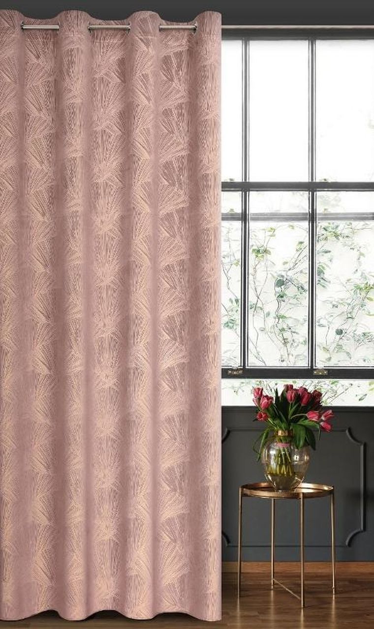 Eurofirany, zasłona zaciemniająca gotowa, Goja, 140-250 cm, pudrowy