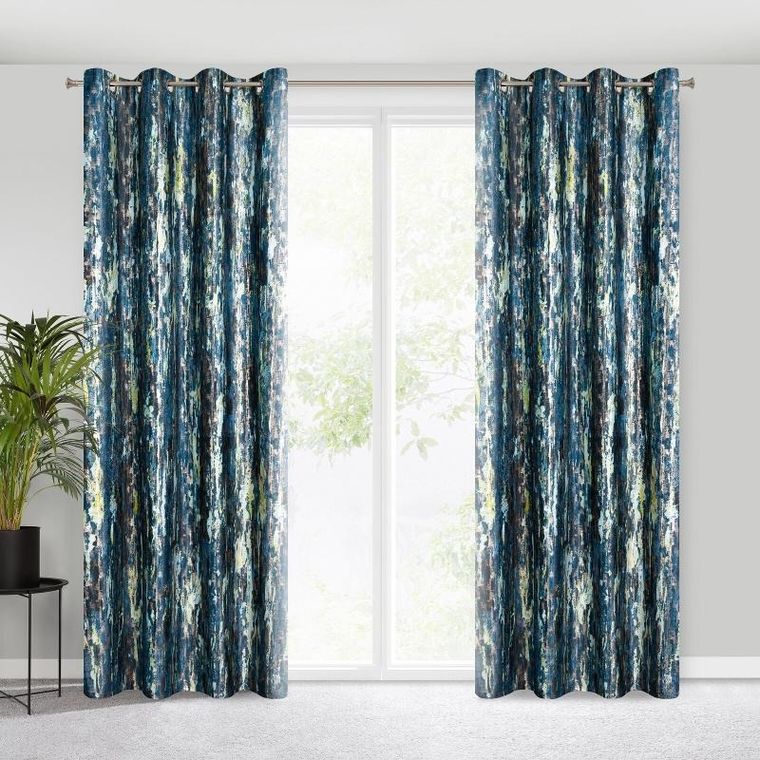 Eurofirany, zasłona zaciemniająca gotowa, Grace, 140-250 cm, granatowy