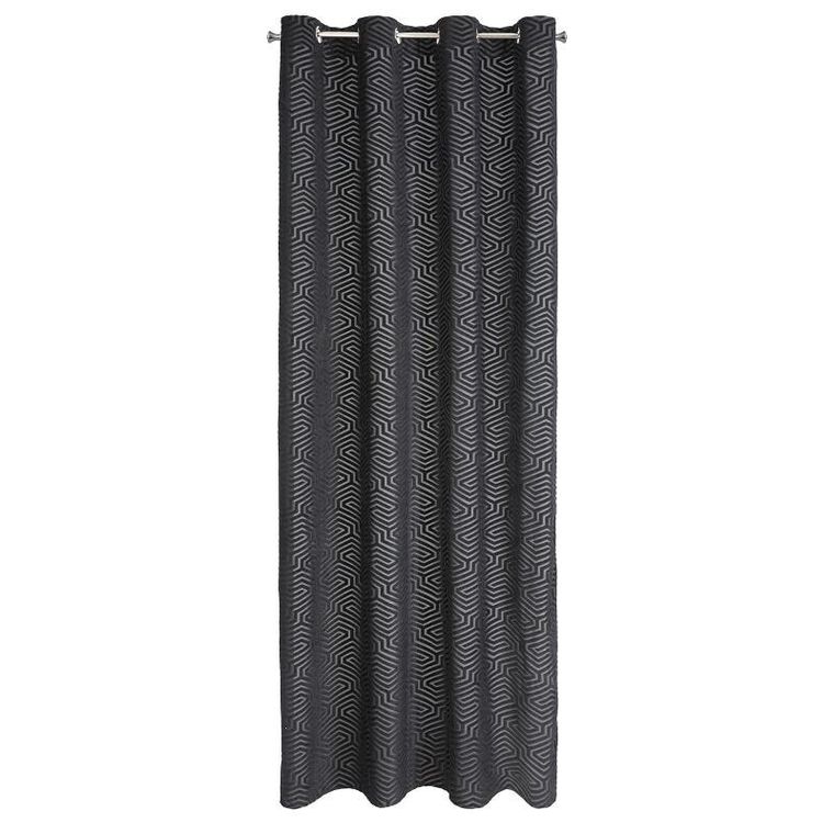 Eurofirany, zasłona zaciemniająca gotowa, Inga, 140-250 cm, czarny