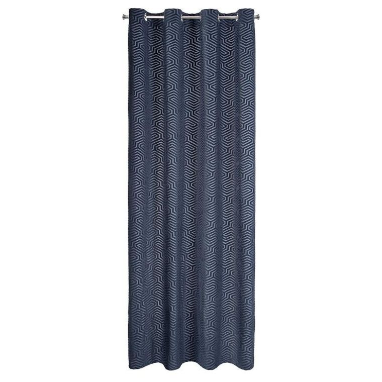 Eurofirany, zasłona zaciemniająca gotowa, Inga, 140-250 cm, granatowy