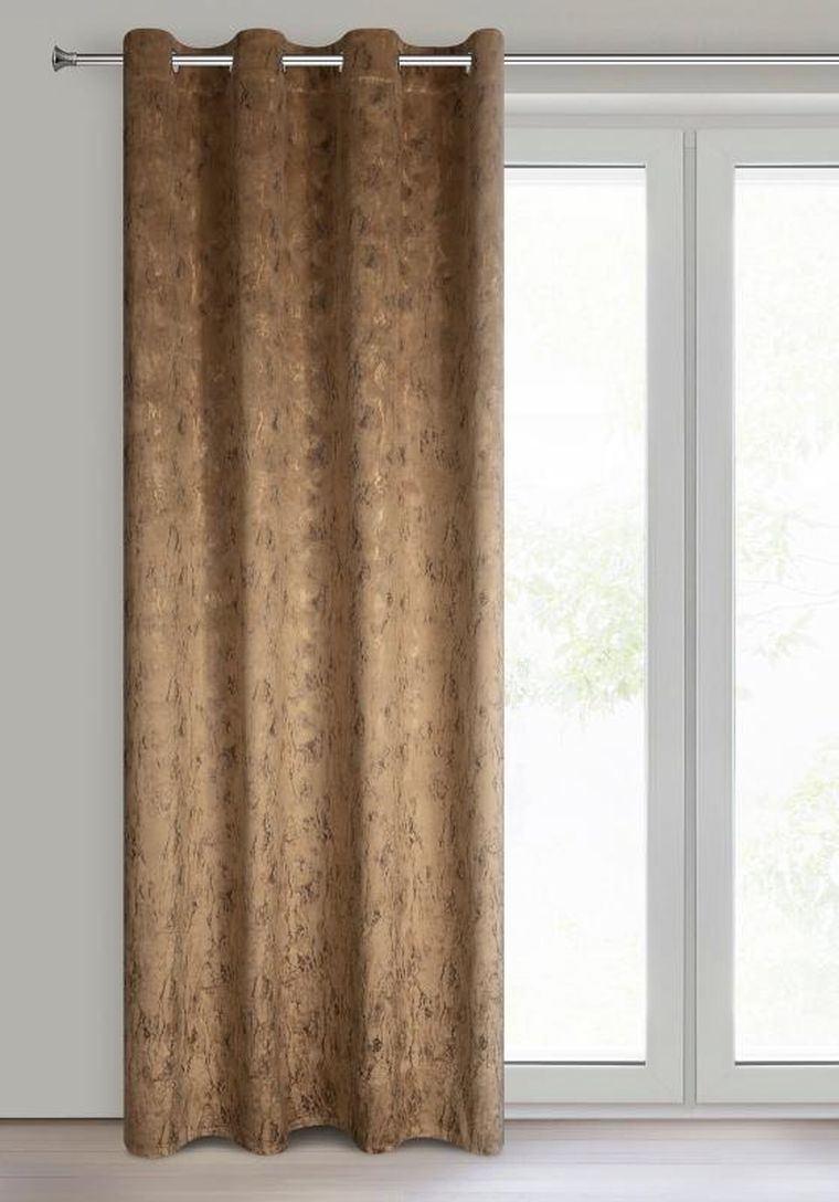 Eurofirany, zasłona zaciemniająca gotowa, Kornelia, 140-250 cm, miodowy