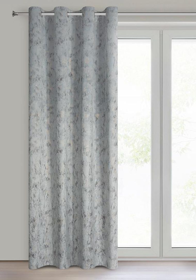 Eurofirany, zasłona zaciemniająca gotowa, Kornelia, 140-250 cm, srebrny