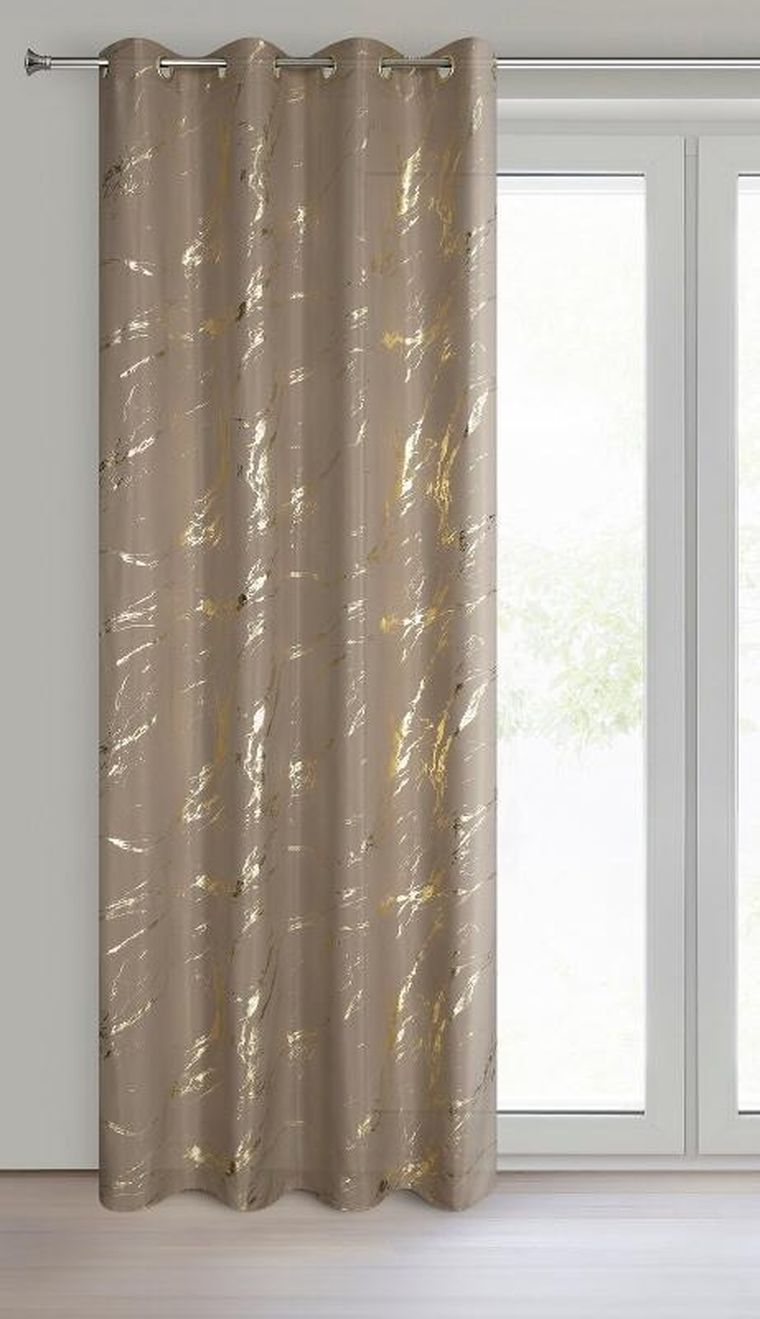 Eurofirany, zasłona zaciemniająca gotowa, Lani, 140-250 cm, brązowy