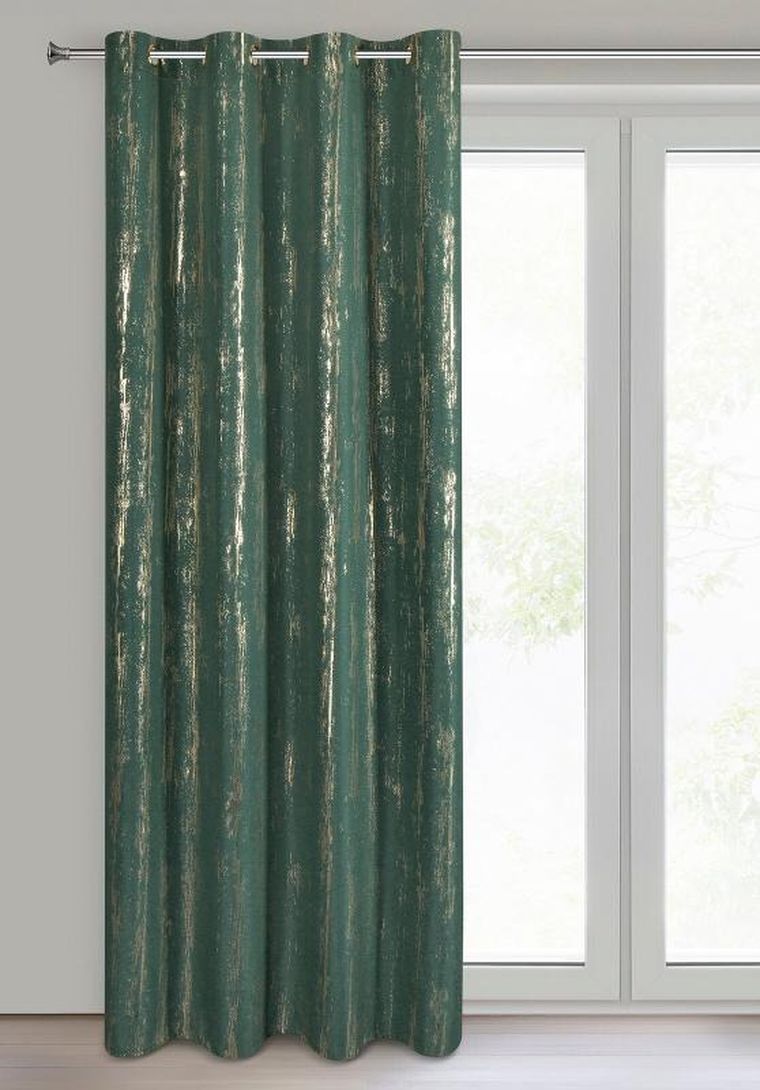 Eurofirany, zasłona zaciemniająca gotowa, Libi, 140-250 cm, zielony