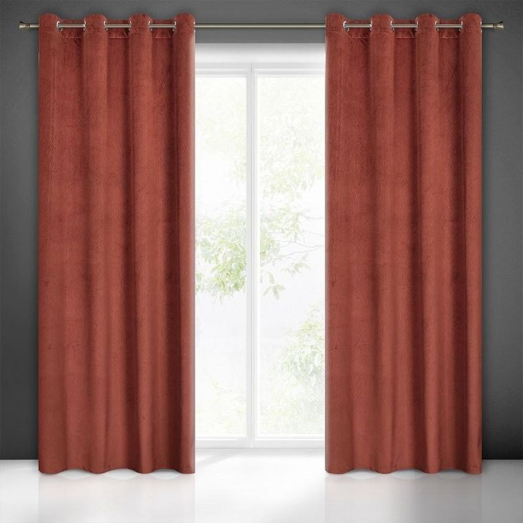 Eurofirany, zasłona zaciemniająca gotowa, Lili, 140-250 cm, mahoń