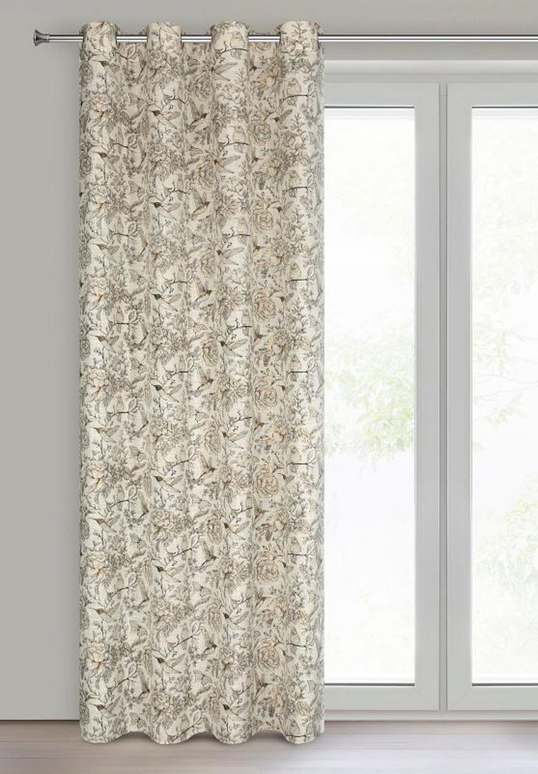 Eurofirany, zasłona zaciemniająca gotowa, Lucina, 140-250 cm, srebrny