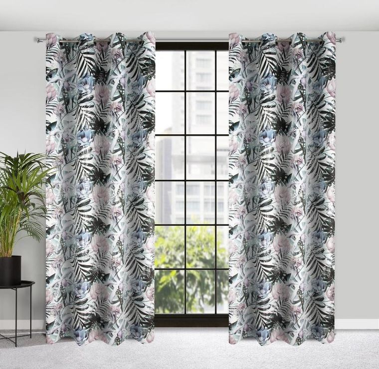 Eurofirany, zasłona zaciemniająca gotowa, Malibu, 140-250 cm, biały