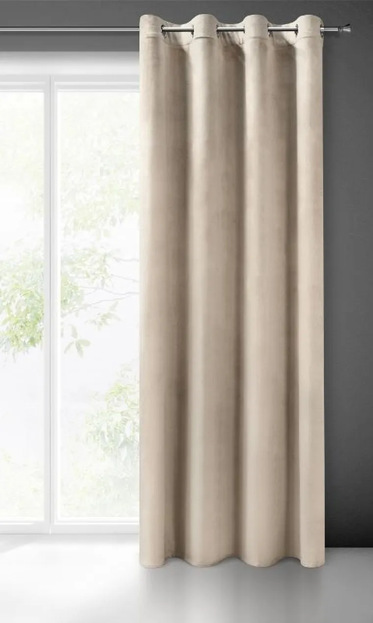 Eurofirany, zasłona zaciemniająca gotowa, Melanie, 140-250 cm, beżowy