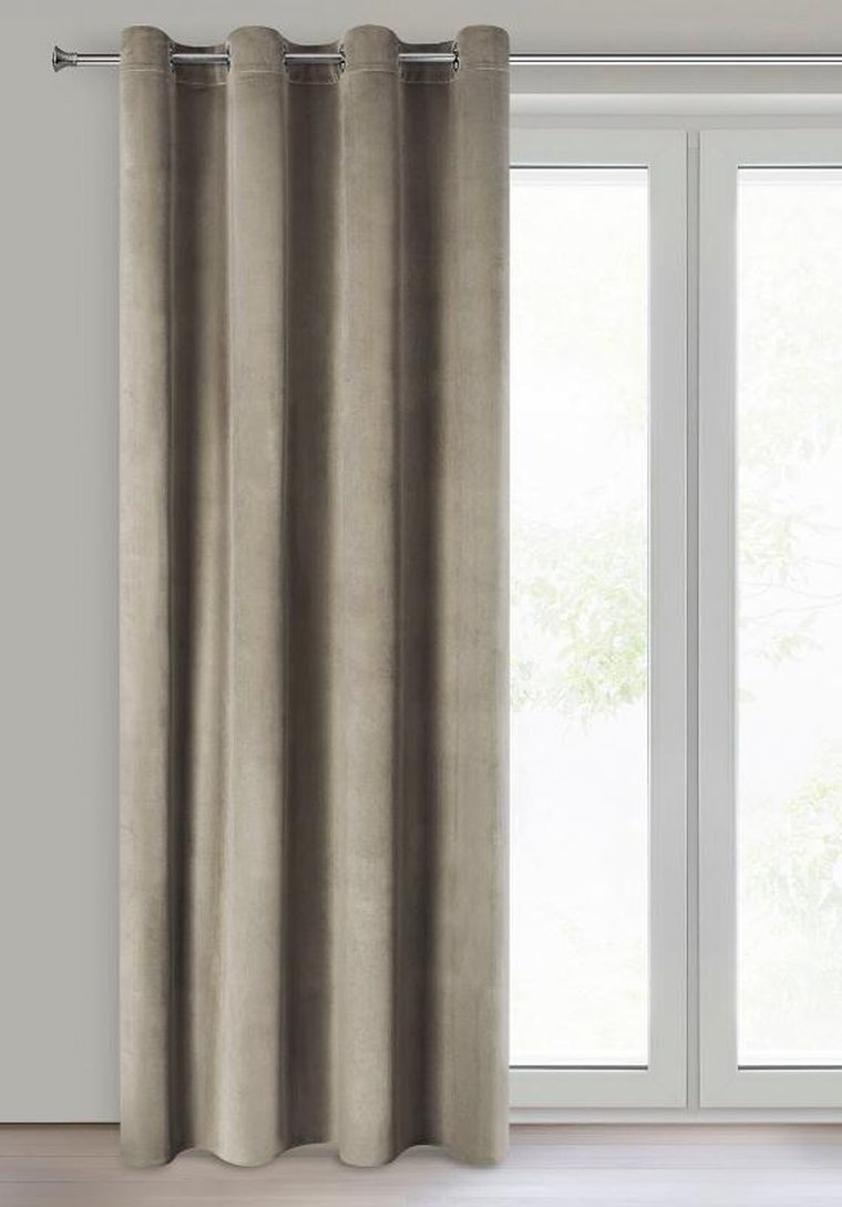 Eurofirany, zasłona zaciemniająca gotowa, melanie, 140-250 cm, brązowy