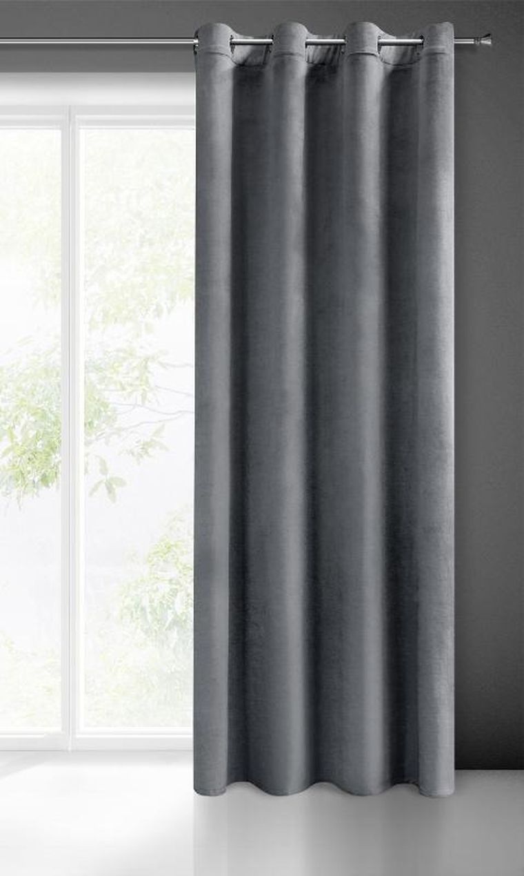 Eurofirany, zasłona zaciemniająca gotowa, Melanie, 140-250 cm, grafitowy